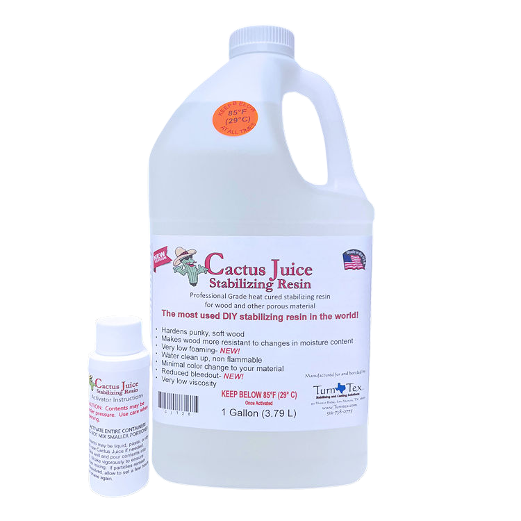 Cactus Juice - Wood Stabilizing Resin & Activator - 1-Gallon (3.79 L)