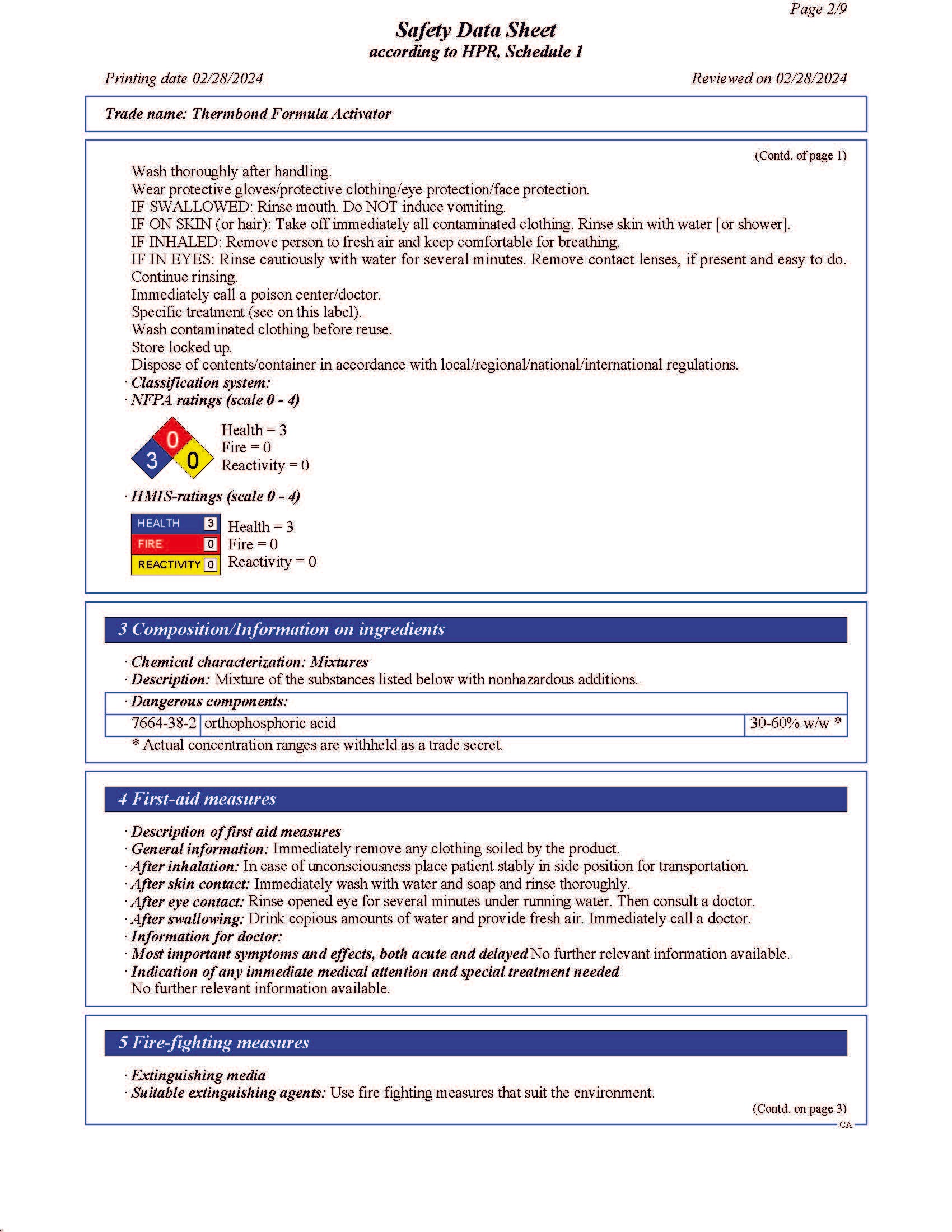 ThermBond Phosphate-Bonded 2 Component Adhesive Refractory - R (3400°F)