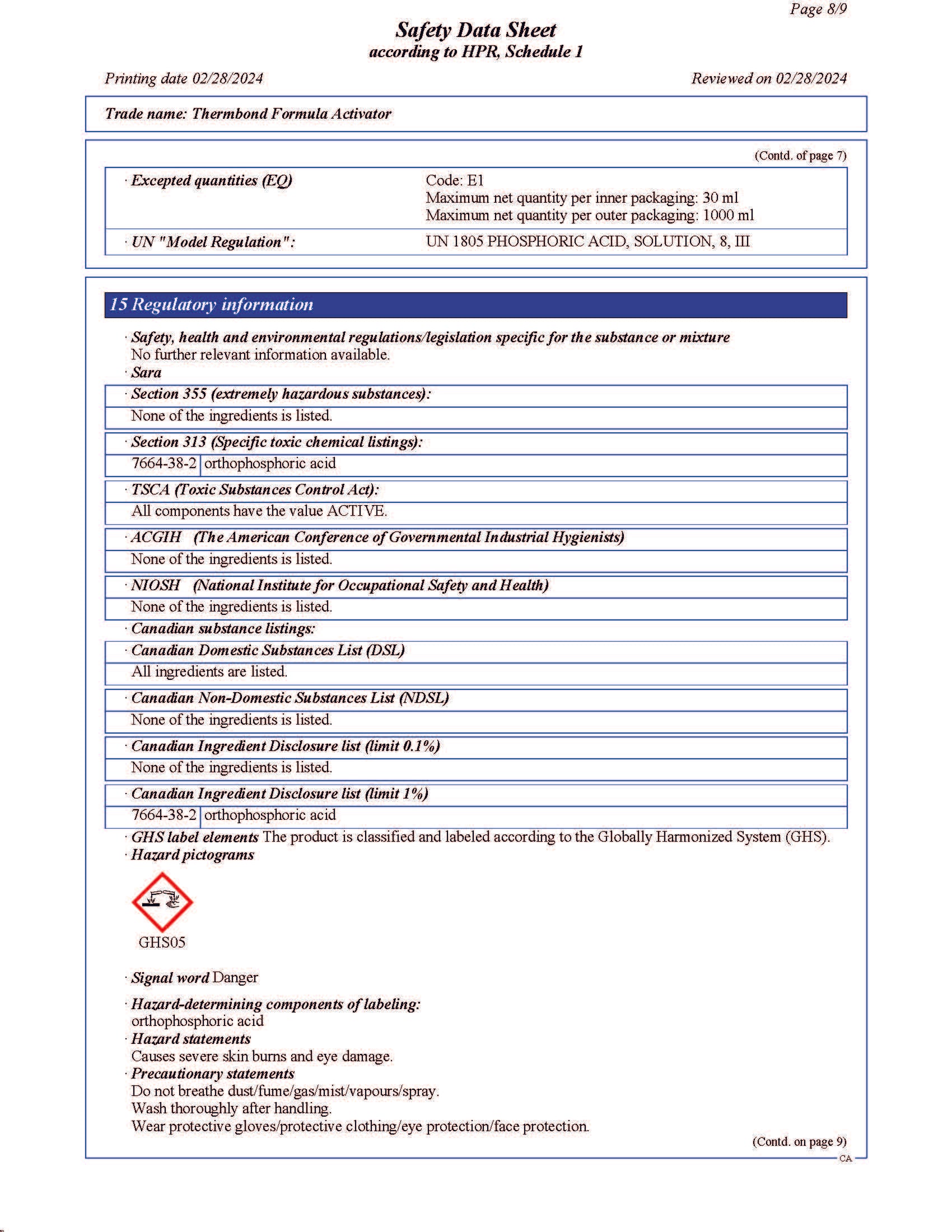 ThermBond Phosphate-Bonded 2 Component Adhesive Refractory - R (3400°F)