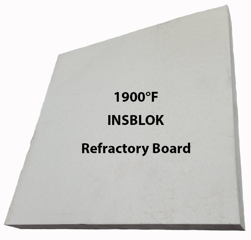 1900°F firm Insulating Refractory Board - 1" (inch) Thick