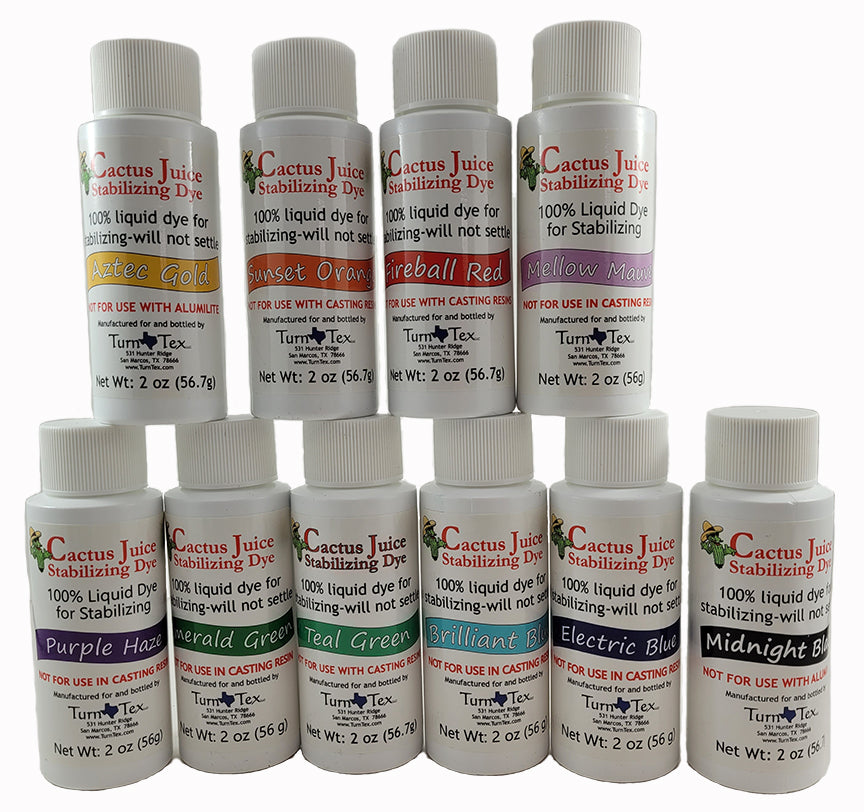 Cactus Juice Wood Stabilizing Dyes 2 oz.