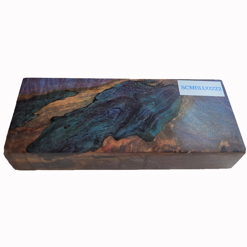 Knife Handle Scale Block - Spalted Curly Maple – SCMBLU0222