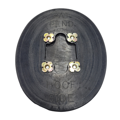 Castle Plastics large hospital pad plate for hoof care, featuring a removable plate and sturdy plastic construction.