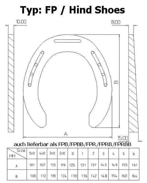 Colleoni FPRBB 3-Degree Wedge Hind Aluminum Horseshoe