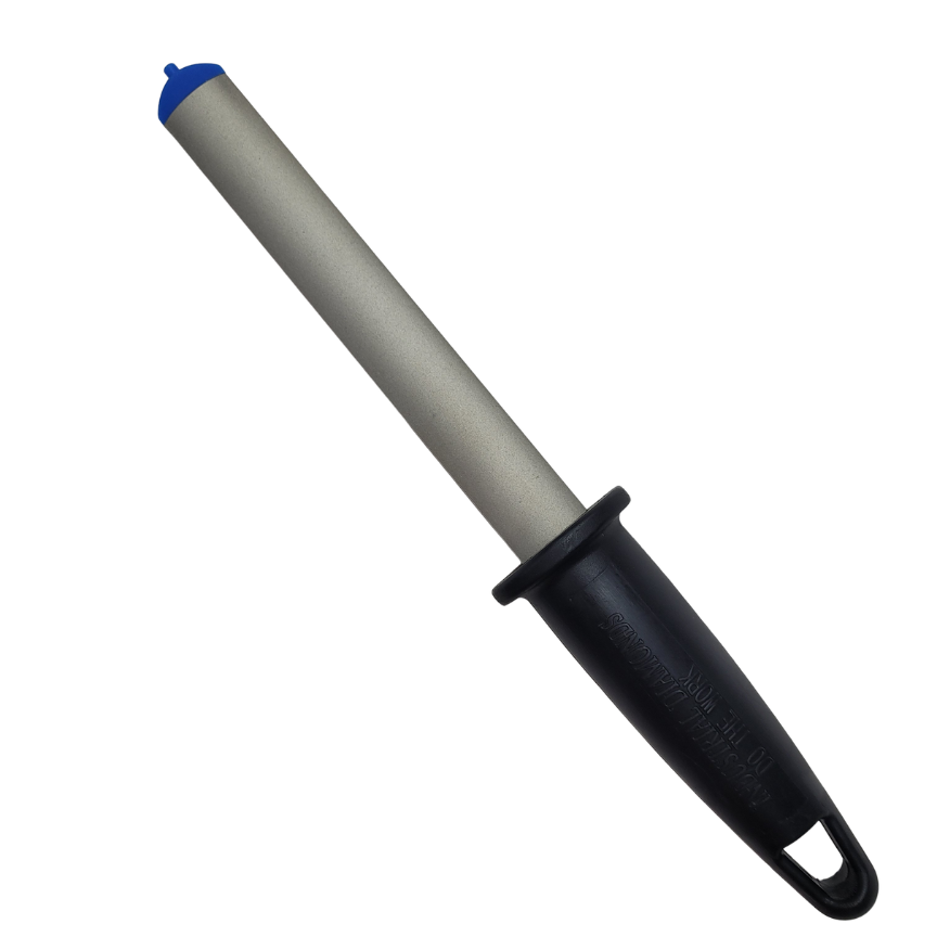 Canadian Forge & Farrier EZE Lap Diamond Sharpener with black handle and fine grit steel rod
