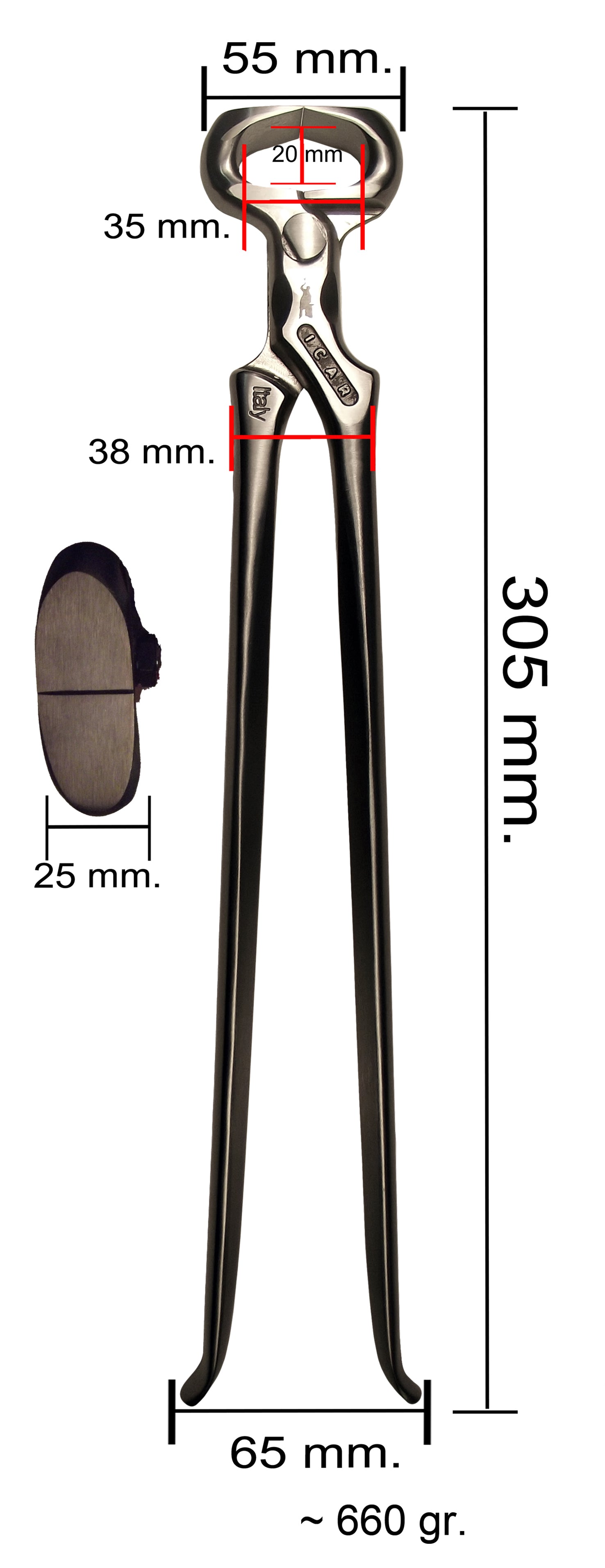 ICAR Race Track Hoof Nippers (Premium Italian)