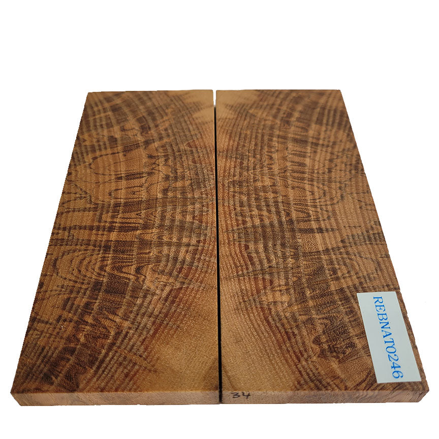 Knife Handle Split Scale Block - Red Elm Burl - REBNAT0246
