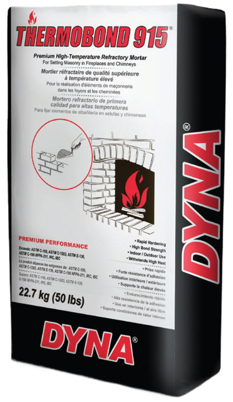 Thermobond 2550F Canada Weather Proof Outdoor/Indoor Refractory Mortar.  (Fire Pit, Pizza Oven, Fireplace & Chimneys)