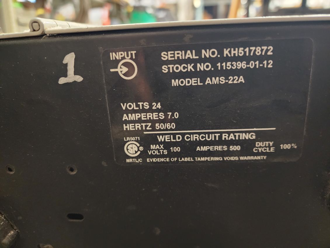 AMS 22a wireline remote mig feeder used @ Canadian Forge