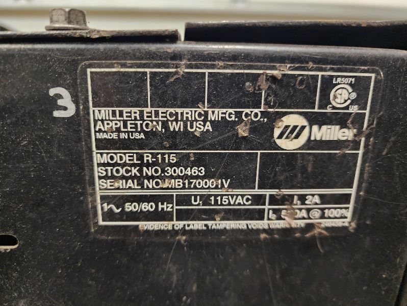 Skid of 5 used welding wireline Feeders.  4 Miller & 1 other.