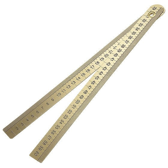 FootPro Brass Folding Ruler