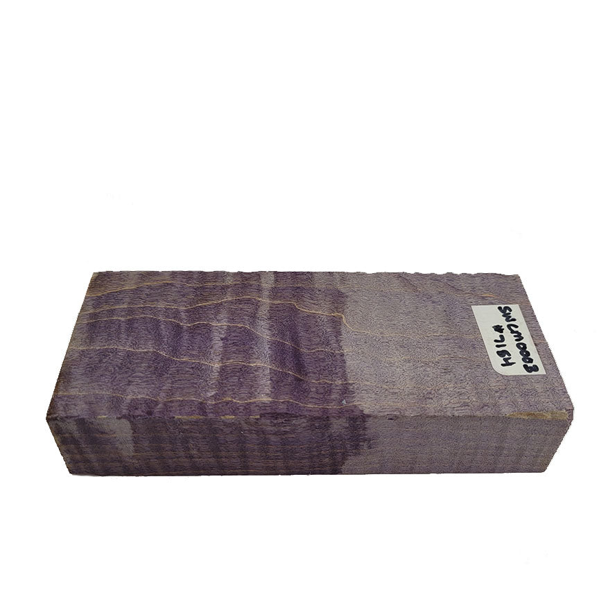 knife Handle Scale Block - Curly Maple Purple SWCM0003