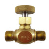 Brass Needle Valve (regular male pipe to male LH propane thread)