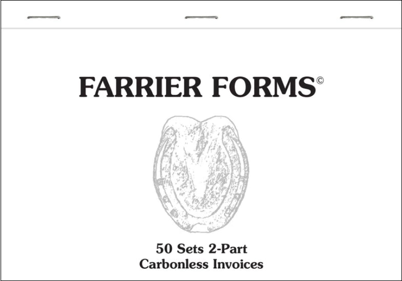 Farrier Forms Invoice Book