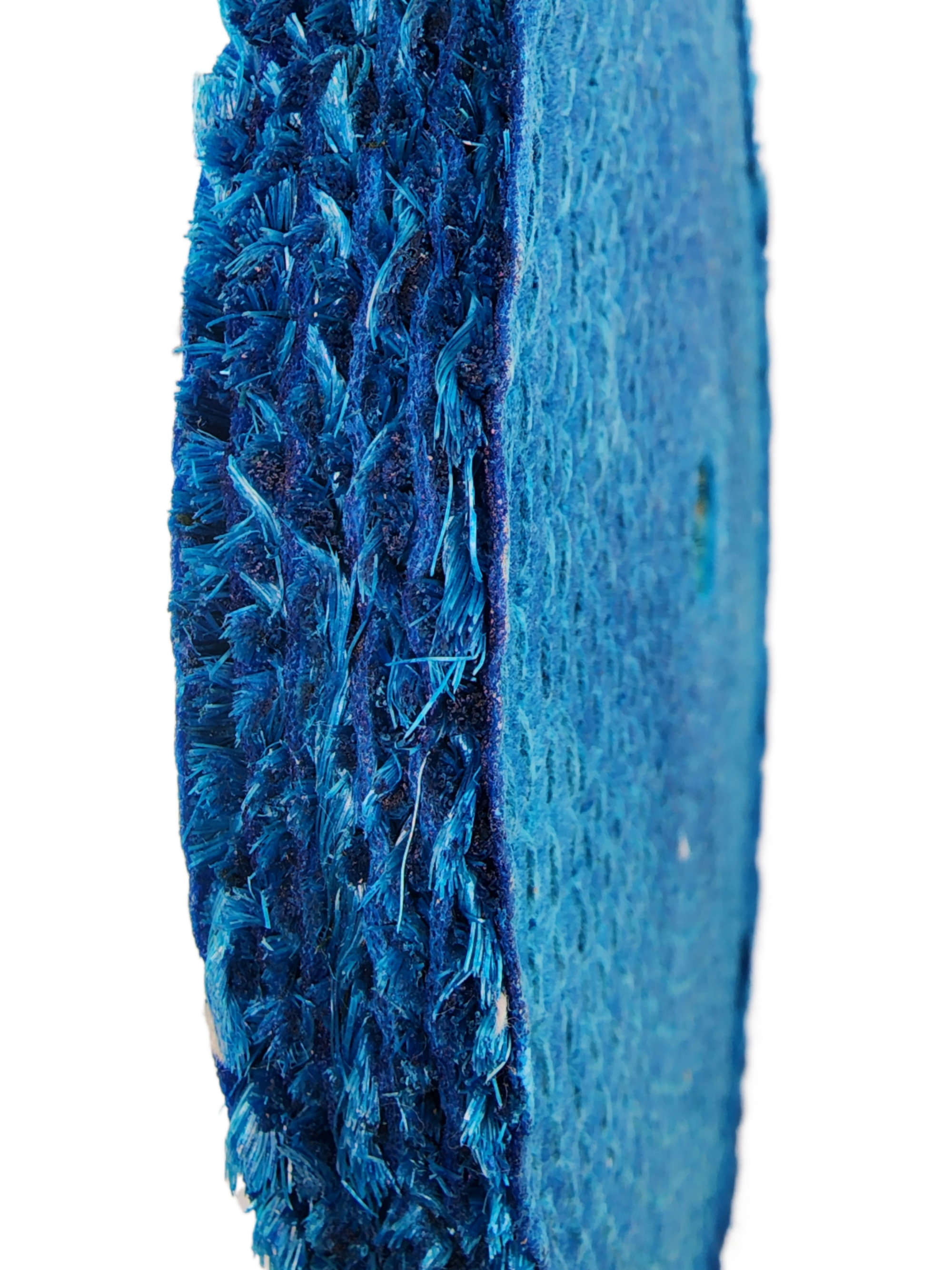 8" Diameter Blue Sisal Wheel Edge Oblique View @ Canadian Forge