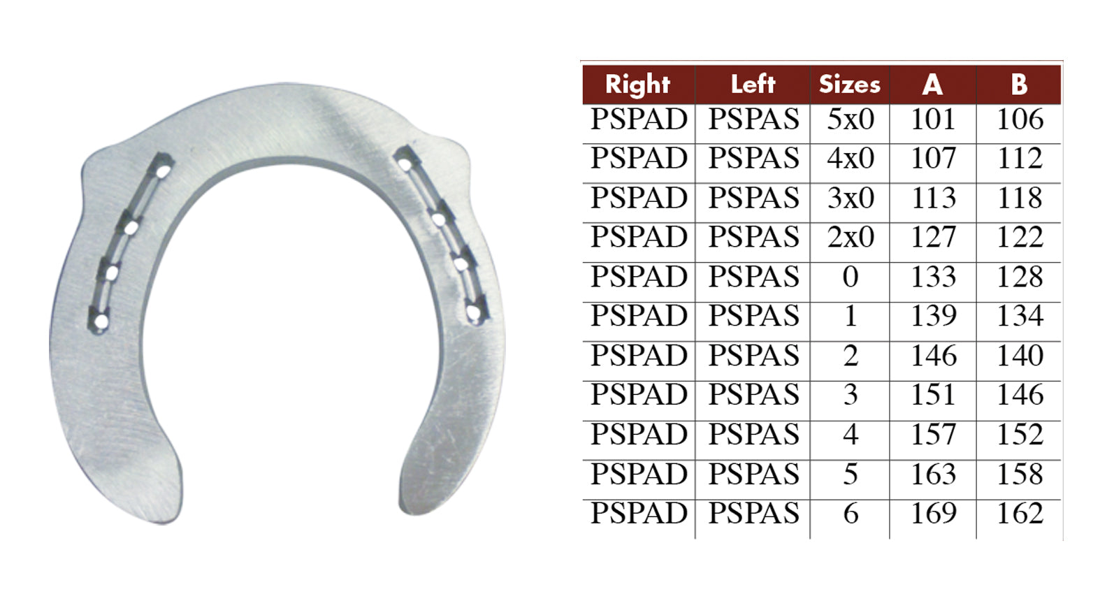 Colleoni PSPAD/S Spavin Punched Hind Aluminum Horseshoes - per Pair